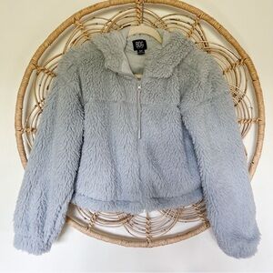 Urban Outfitters Hooded Cropped Blue Jacket